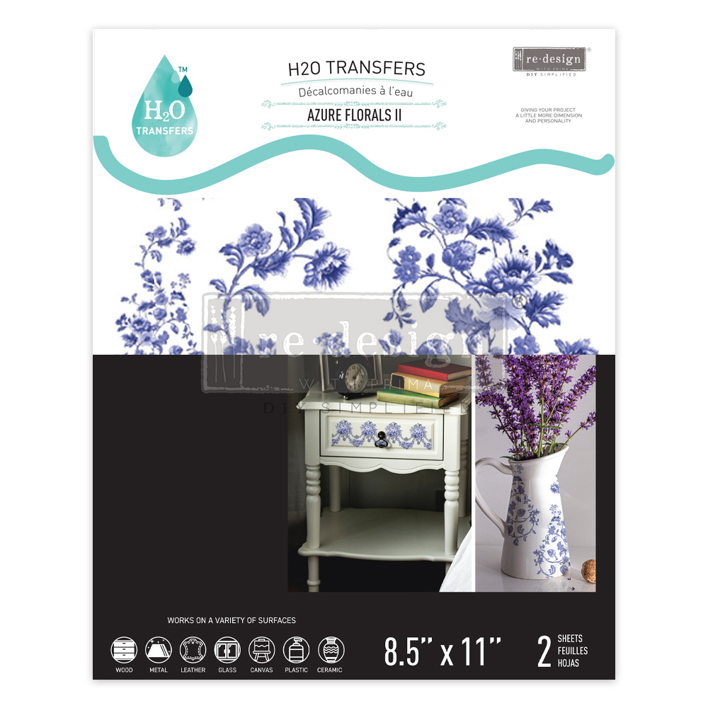 H2O Transfers - Azure Florals Ii