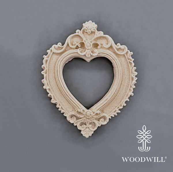 Decorative Heart Frame 6cm x 5cm