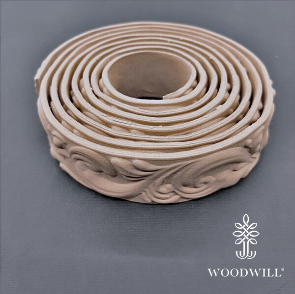 Wood Carved Flexible Trimm~ 215cm. Χ 3cm