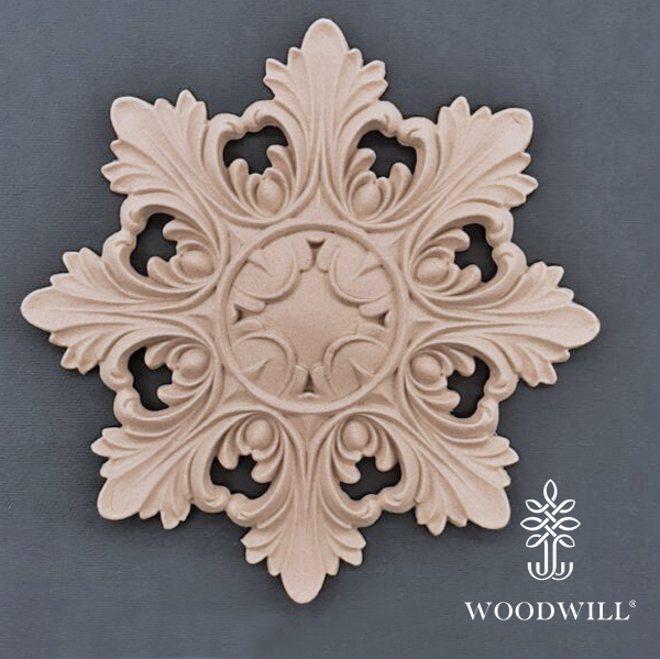 Wood Carving Decorative  Rosette 16 cm x 16cm