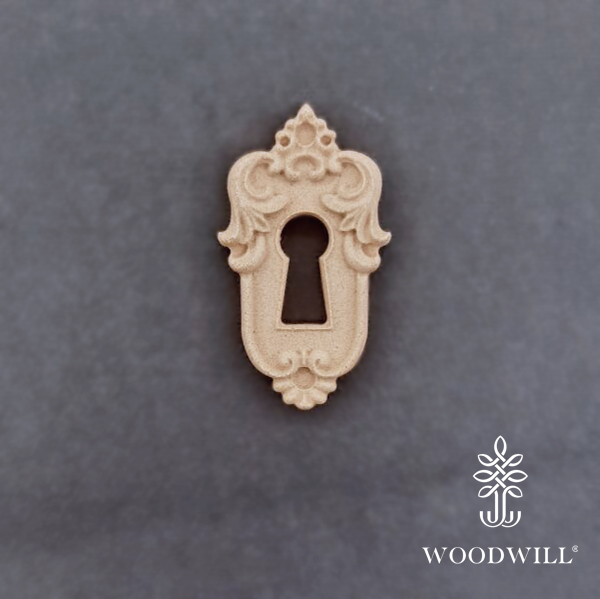 Wood Carving Decorative Lock 3cm x 5cm