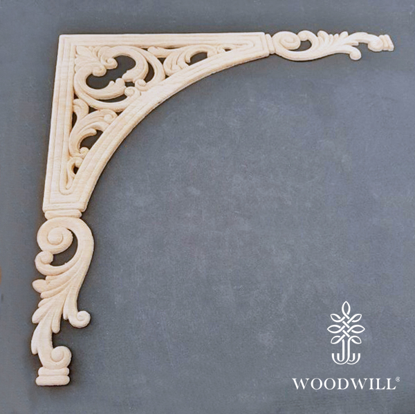 Wood Carving Decorative Corner 43.3cm X 43.3cm