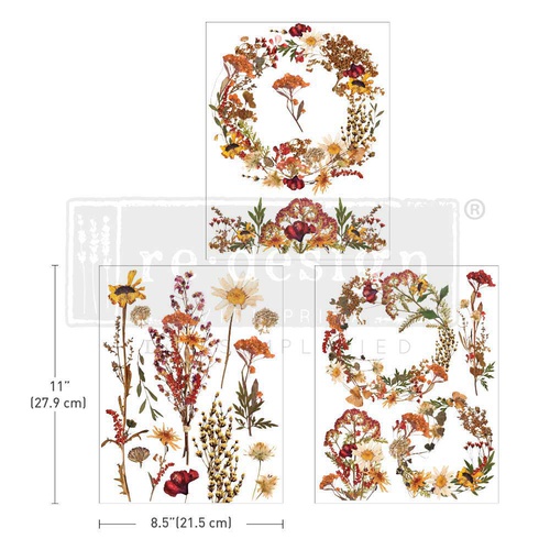 Decor Transfers® 8.5x11 - Dried Wildflowers