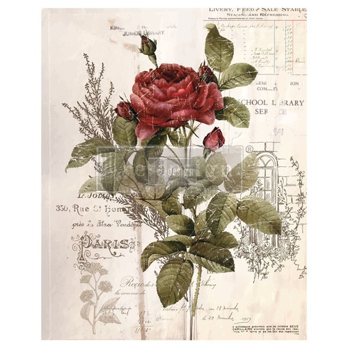 Redesign Décor Transfers® - Botanical Rose - size 60,96 cm x 76,20 cm