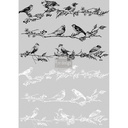 Redesign Décor Transfers® - Birds Berries - size 60,96 cm x 86,36 cm