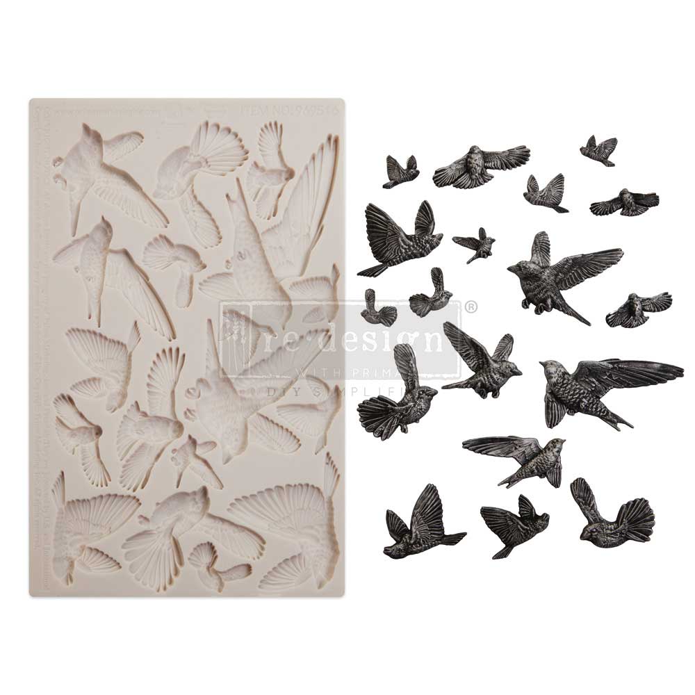 Finnabair - Moulds - FLOCKING BIRDS - 1 pc - 12,7 cm x 20,32 cm