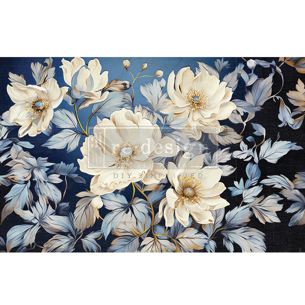 19x30 Tissue - Cerulean Blooms