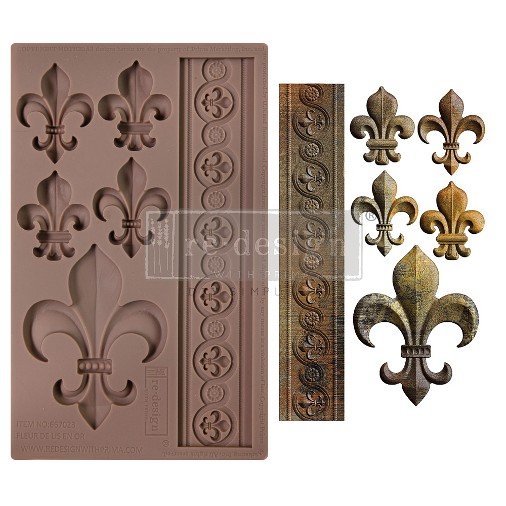 Decor Moulds® - Fleur De Lis En Or