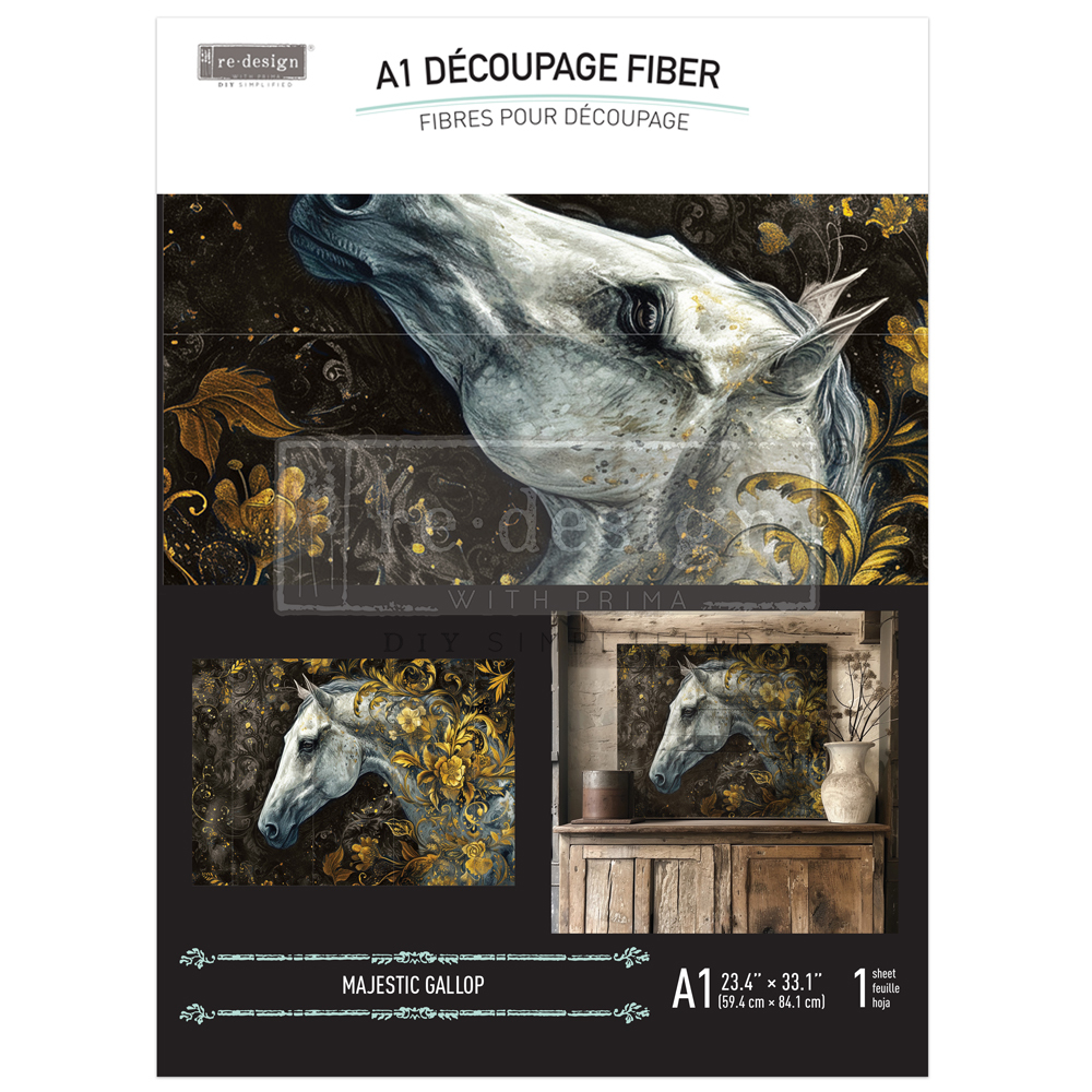 A1 Decoupage Fiber - Majestic Gallop