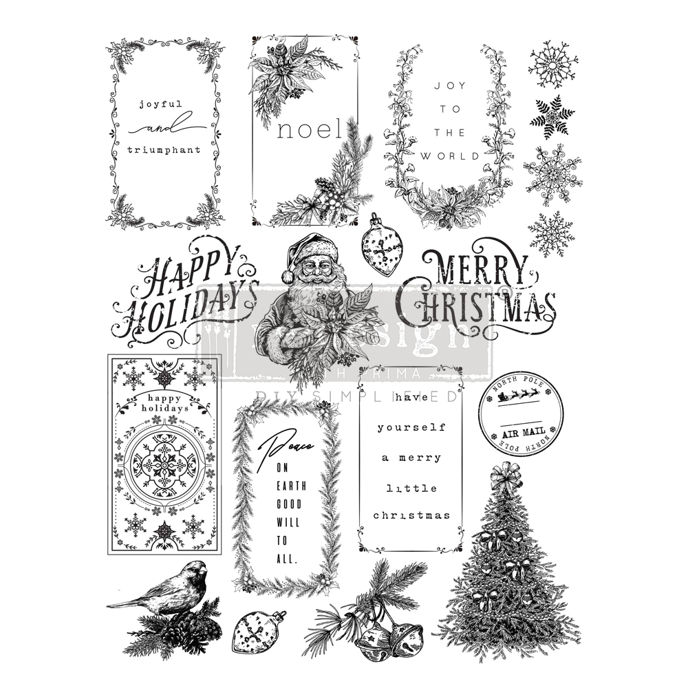 Decor Clear Stamp - Santa's Helper Tags