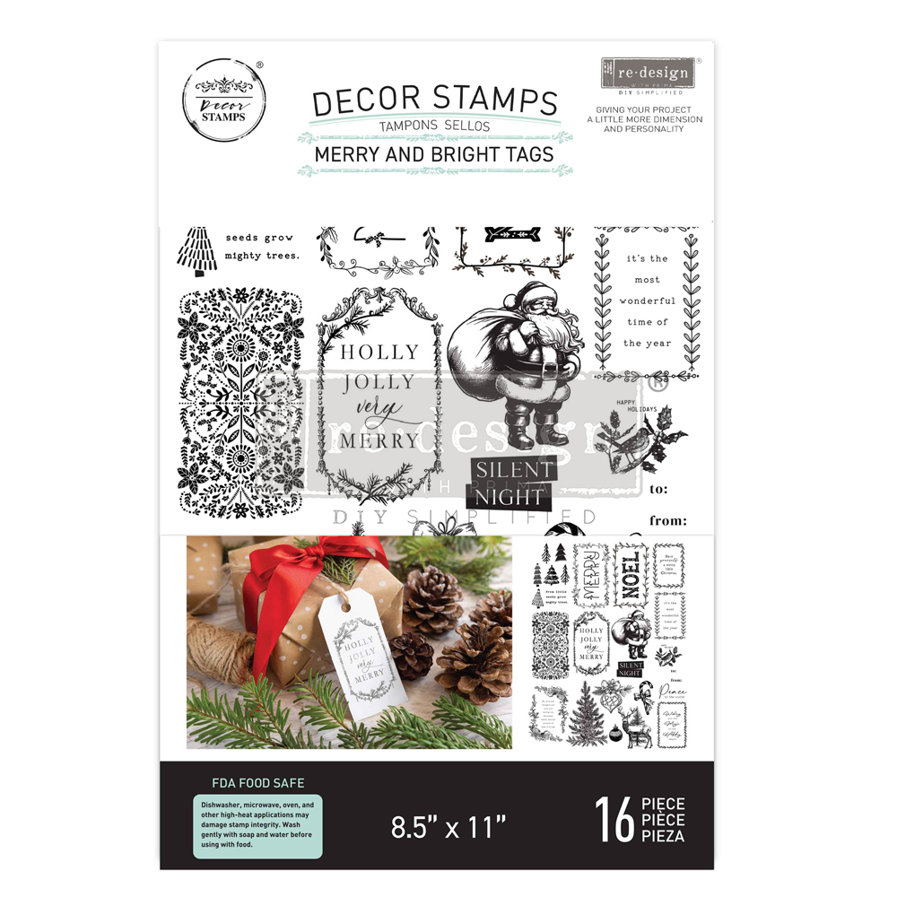 Decor Clear Stamp - Merry and Bright Tags