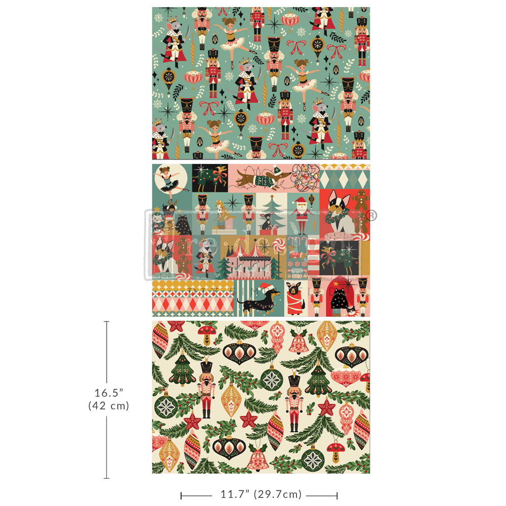 A3 Decoupage Fiber Pack - Nutcracker Happiness