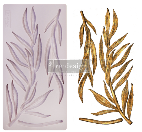 Redesign Décor Moulds® - Simple Greenery - 1 pc, 12,7 cm x 20,32 cm, 8 mm thickness