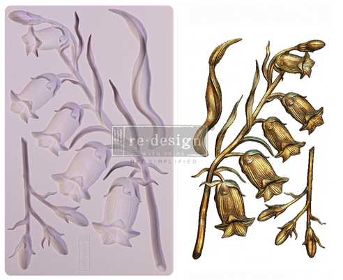 Redesign Décor Moulds® - Sweet Bellflower - 1 pc, 12,7 cm x 20,32 cm, 8 mm thickness