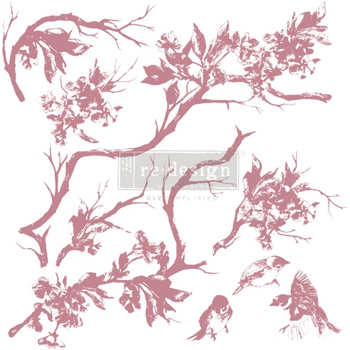 Redesign Decor Stamp - Forest Aviary - 30,48 cm x 30, 48 cm (9 pcs)