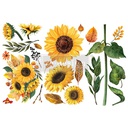[655350653491] Redesign Décor Transfers® - Sunflower Afternoon - 3 sheets, 15,24 cm x 30,48 cm