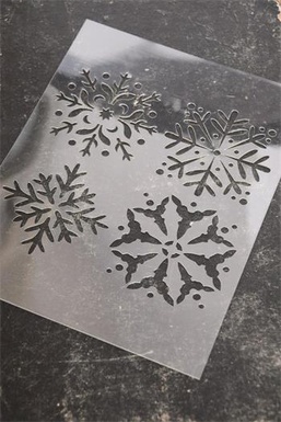 3D Stencil - Snowflakes re-useable