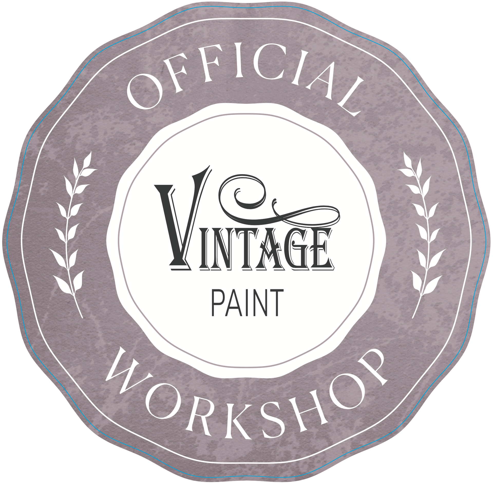 [Shop Sticker] Workshop Sticker (1)  25 cm Vintage Paint in French Lavender