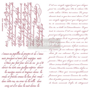 Redesign Decor Stamp - Vintage Script - 30,48 cm x 30, 48 cm (3 pcs)