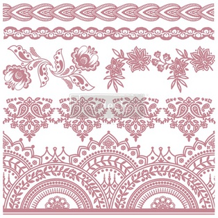 Redesign Decor Stamp - Bohemian Florals - 30,48 cm x 30, 48 cm (6 pcs)