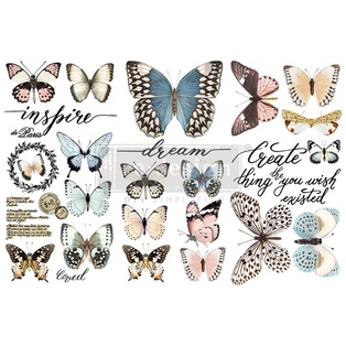 Redesign Décor Transfers® - Papillon Collection - 3 sheets, 15,24 cm x 30,48 cm