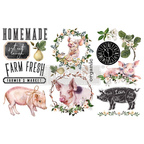 [655350653439] Redesign Décor Transfers® - Farm Fresh - 3 sheets, 15,24 cm x 30,48 cm