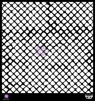 30,48 cm x 30,48 cm - Stencil - Grunge Net