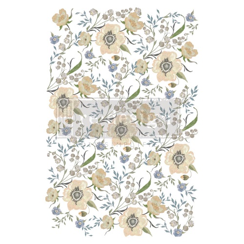 [655350652197] Décor Transfers® - Goldenrod Florals - Total sheet size 61 cm x 89 cm, cut into 3 sheets