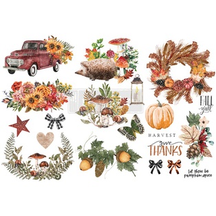 Décor Transfers® - Autumn Essentials - 3 sheets, 15,24 cm x 30,48 cm