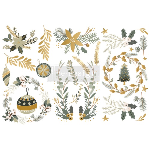 [655350655891] Décor Transfers® - Holiday Spirit -	3 sheets, 15,24 cm x 30,48 cm