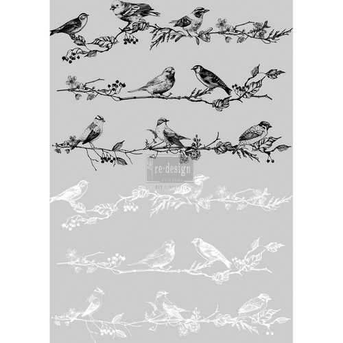 [655350640767] Redesign Décor Transfers® - Birds Berries - size 60,96 cm x 86,36 cm