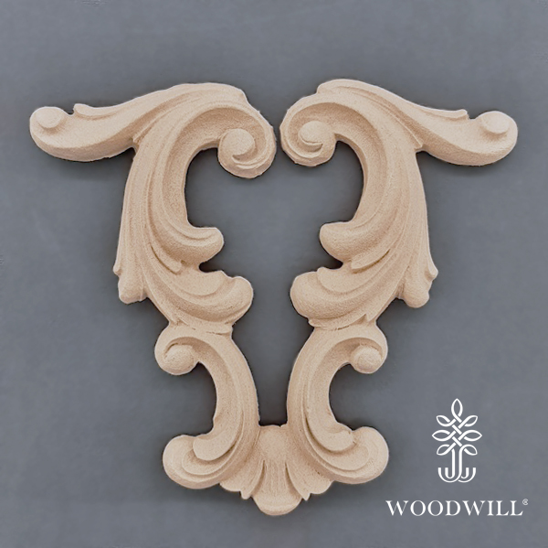 [801699] Wood Carving Decorative Center 15cm. X 18cm
