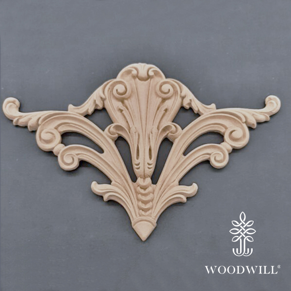 [801786] Wood Carving Decorative Corner 17 cm x 27 cm