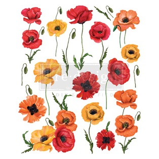 Redesign Décor Transfers® - Poppy Gardens - size 60,96 cm x 76,20 cm