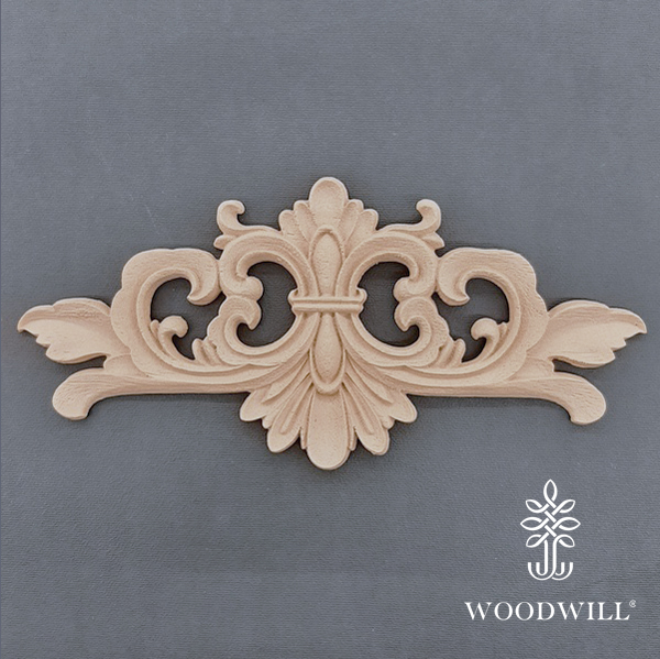 [802091] Wood Carving Decorative Center 21cm x 10cm