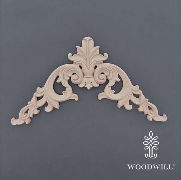 [802093] Wood Carving Decorative Corner 27cm x 14cm