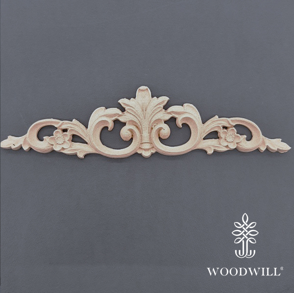 [802118] Wood Carving Decorative Center 19.5cm x 5cm