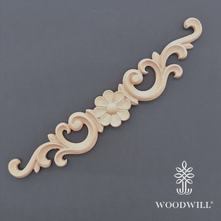 Wood Carving Decorative Center 24cm x3.5cm