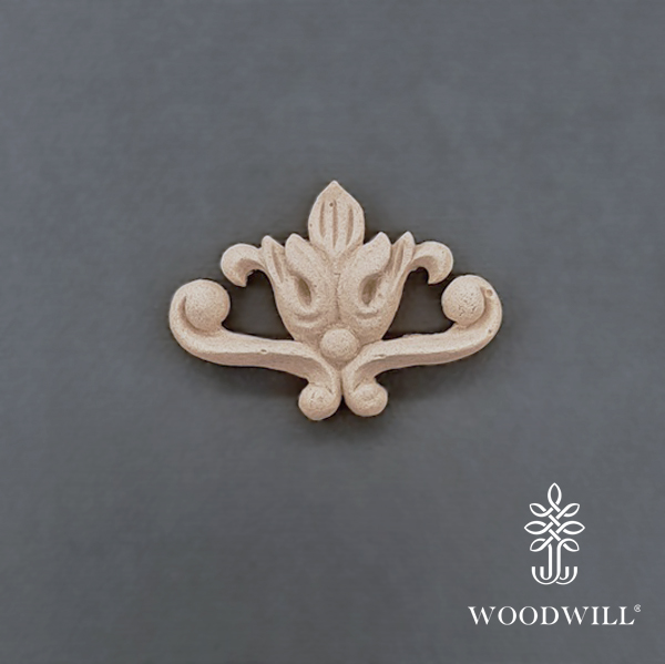 [802166] Wood Carving Decorative Center 4.5cm x 3.4cm