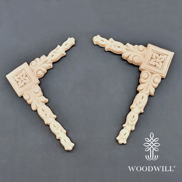 [802417] Wooden Decorative Set of  2 Pieces  