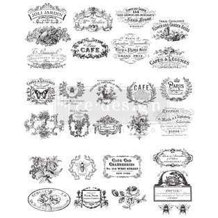 Redesign Décor Transfers® -Classic Vintage Labels - size 60,96 cm x 76,20 cm