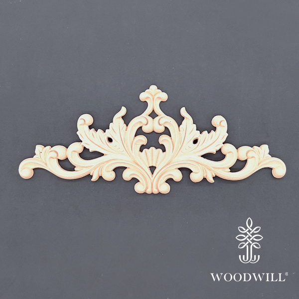 [802868] Wood Carving Decorative Center 12cm x 29cm