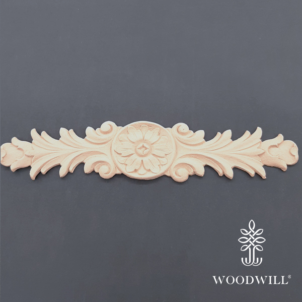 [802876] Wood Carving Decorative Center 32.5cmX6.5cm