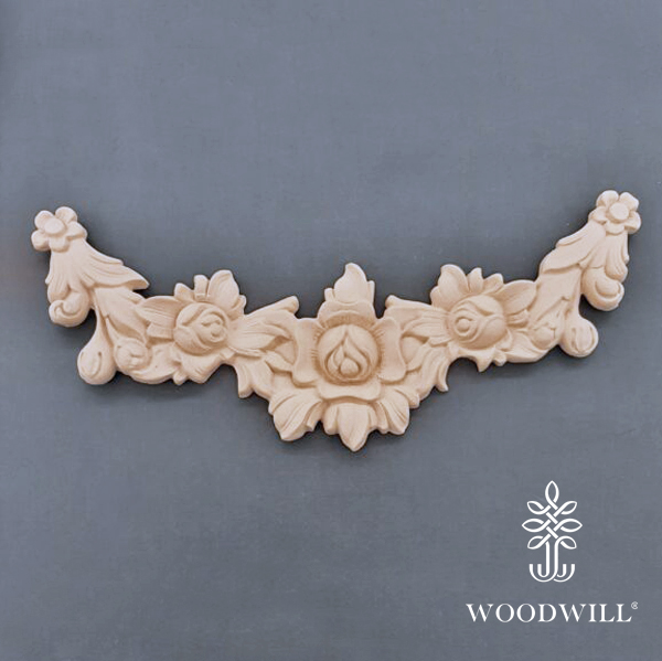 [802971] Wood Carved Decorative Garland 36.5cm. X 15cm