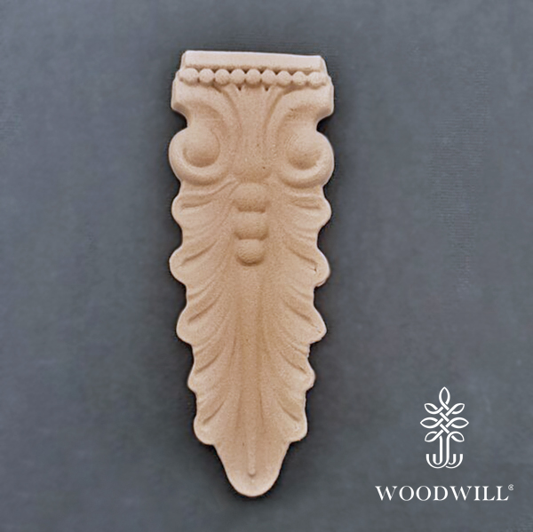 [802975] Wood Carved Decorative Column / Pillar 4.5cm. X 12.5cm
