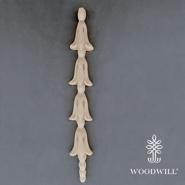 [801799] Wood Carved Decorative Column / Pillar 25 cm x 4.2 cm