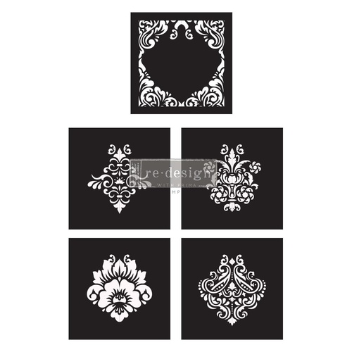 [655350657062] Decor Stencils® Cece - Mix &amp;amp; Style - Damask Elements