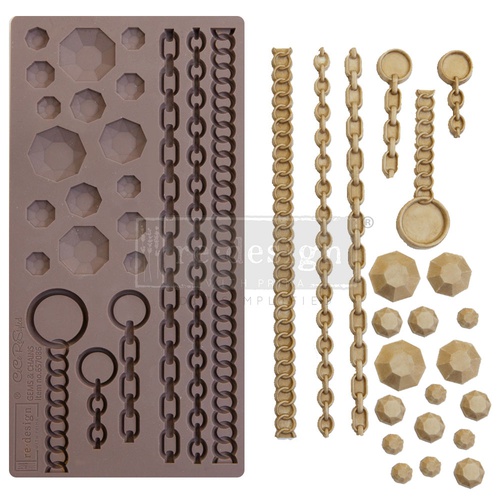 [655350657086] Décor Mould CECE - Gems &amp; Chains