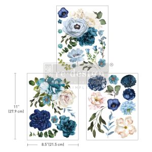 [655350665944] Middy Transfers® - Blue Wildflowers
