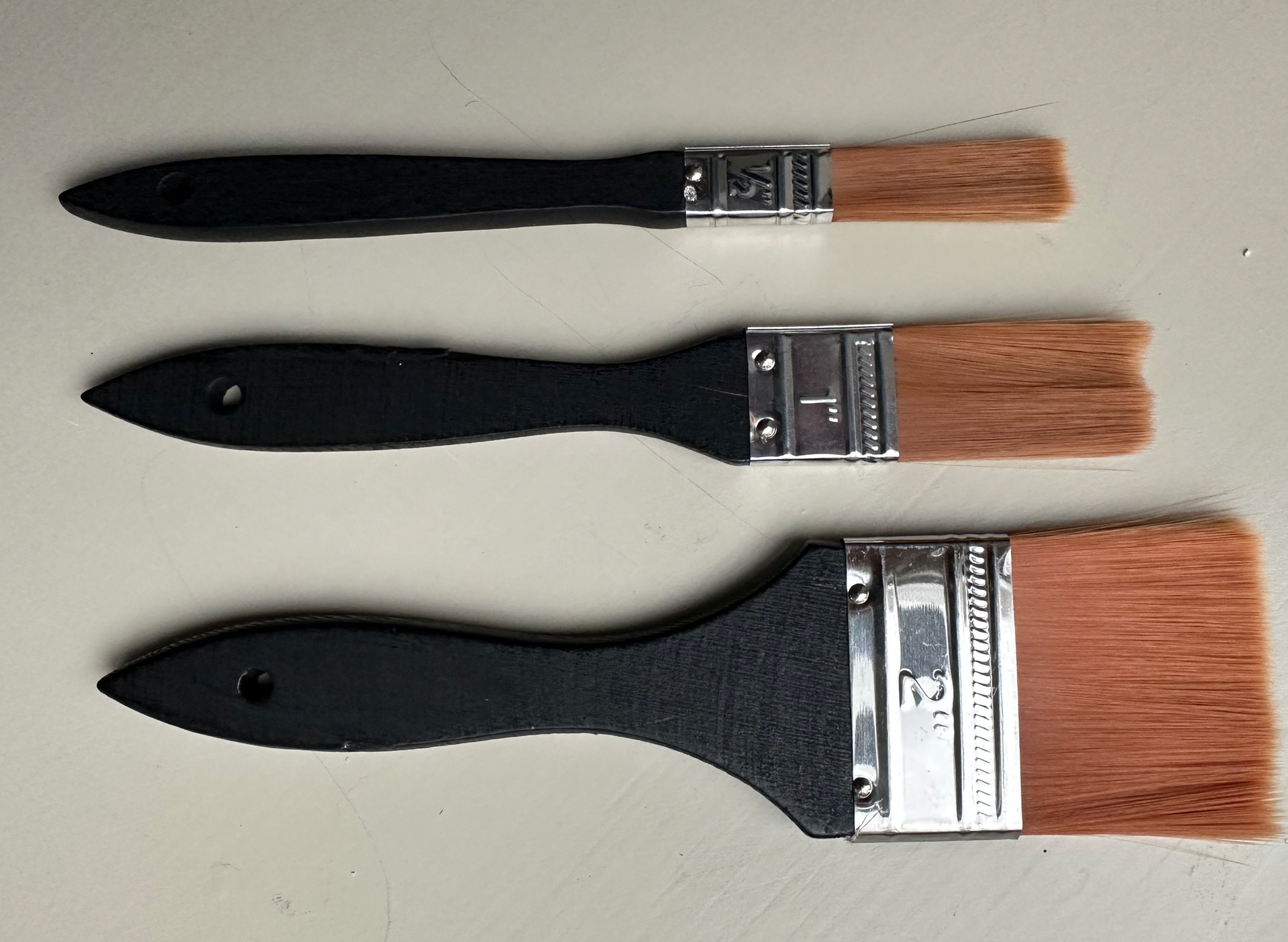 [700398] Brush Professional- Flat - Set á 3 - size ½&quot;  / 1&quot; / 2&quot;